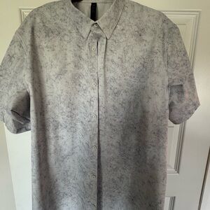 lululemon athletica Marble Gray Button Down Shirt